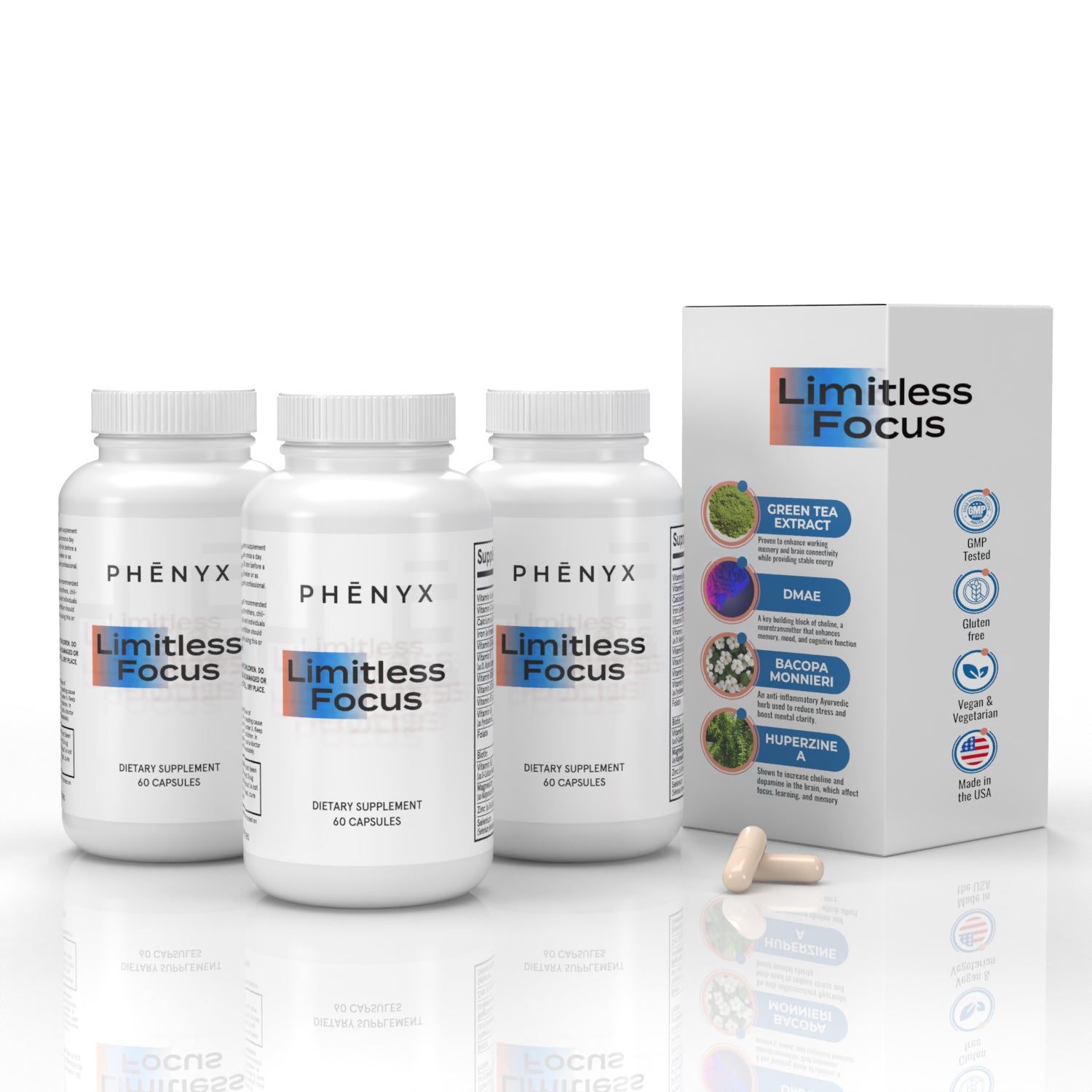 Limitless Focus: 3 Bottles – 3 Month Supply