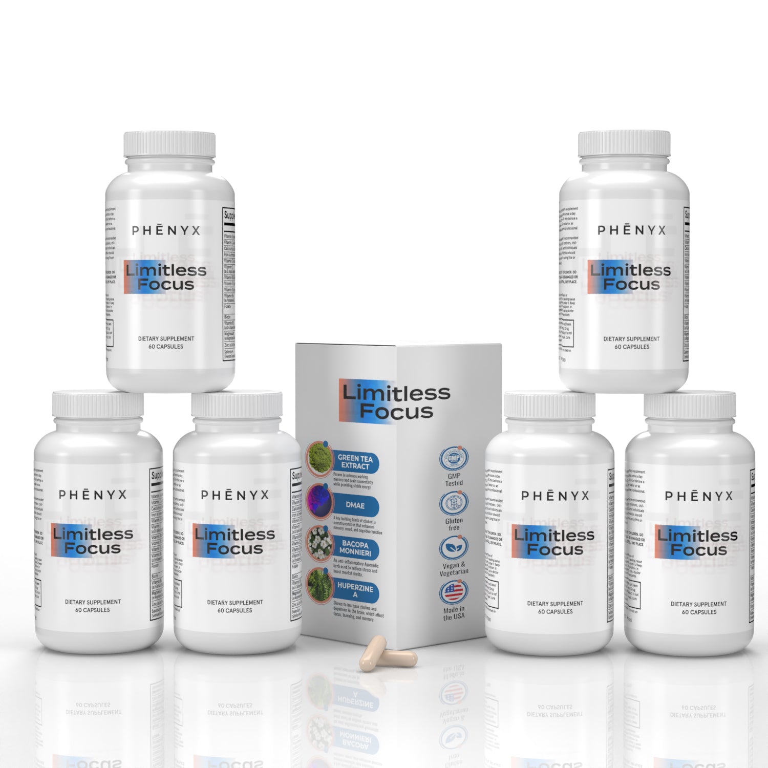 Limitless Focus: 6 Bottles – 6 Month Supply