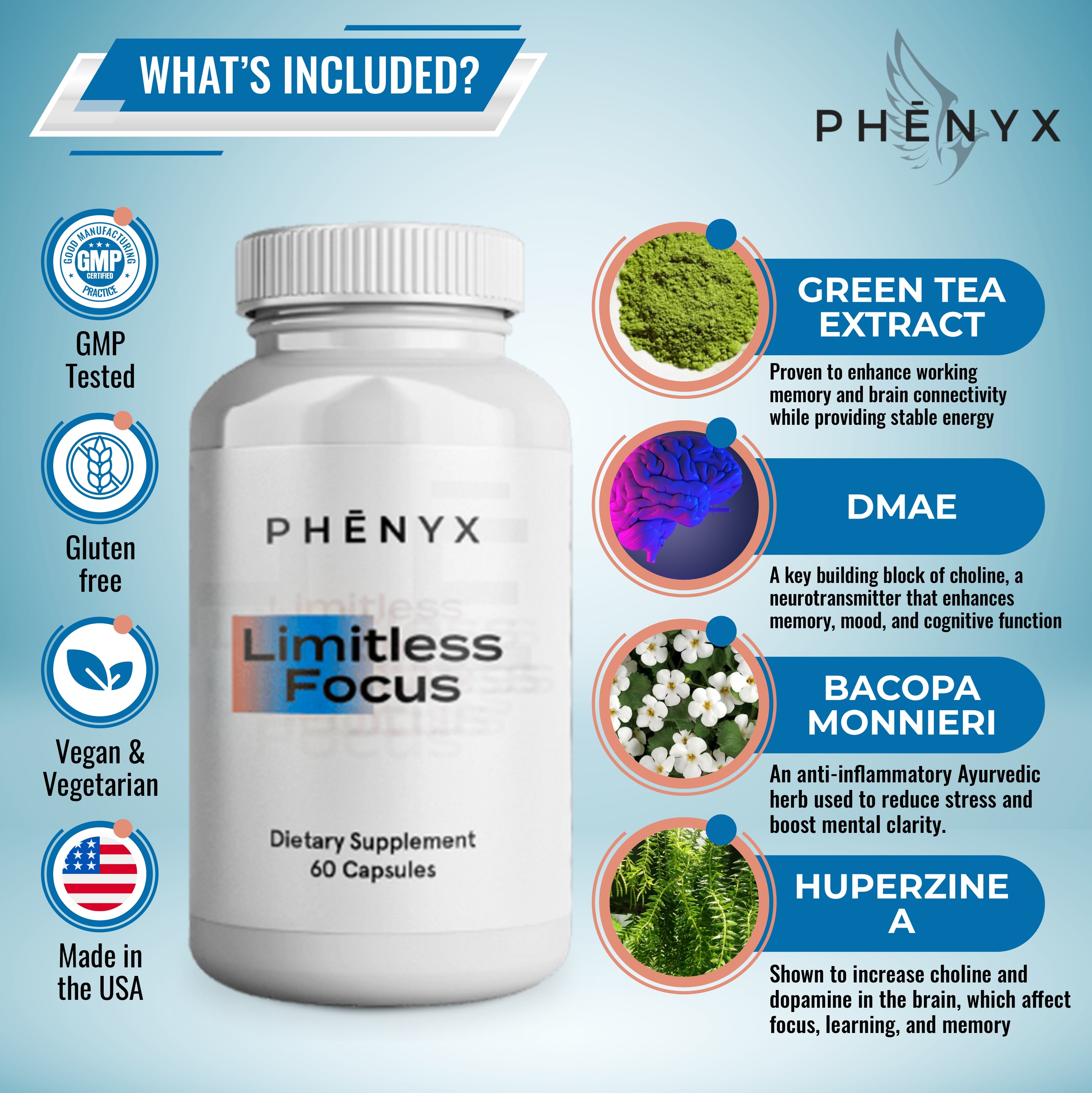 Limitless Focus: 6 Bottles – 6 Month Supply